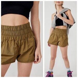 Free People FP Movement The Way Home Athletic Short, Olive Army Green sz. M